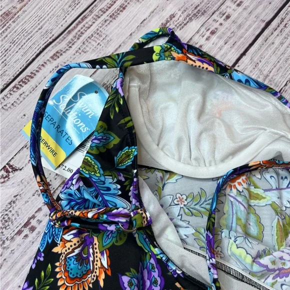 Swim Solutions Tankini Swim Top with Underwire - Picture 2 of 4